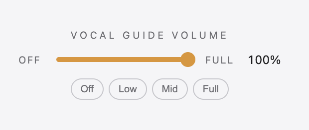 Vocal guide slider